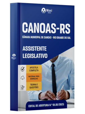 Apostila Câmara de Canoas - RS - 2025 - Assistente Legislativo