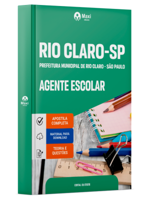 Apostila Prefeitura de Rio Claro - SP 2026 - Agente Escolar