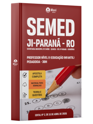 Apostila Prefeitura de Ji-Paraná - RO 2026 - Professor Nível II (Educação Infantil) - Pedagogia - 30h