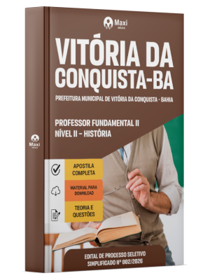 Apostila Prefeitura de Vitória da Conquista - BA 2026 - Professor Fundamental II Nível II - História