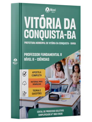 Apostila Prefeitura de Vitória da Conquista - BA 2026 - Professor Fundamental II Nível II - Ciências