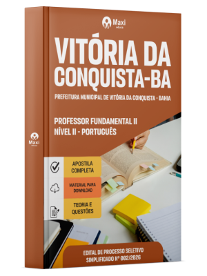 Apostila Prefeitura de Vitória da Conquista - BA 2026 - Professor Fundamental II Nível II - Português