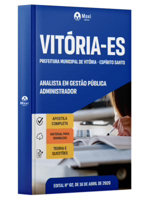 Apostila Prefeitura de Vitória - ES 2026 - Analista em Gestão Pública - Administrador