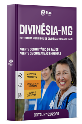Apostila Prefeitura de Divinésia - MG - 2025 - Agente Comunitário De Saúde, Agente De Combate Às Endemias