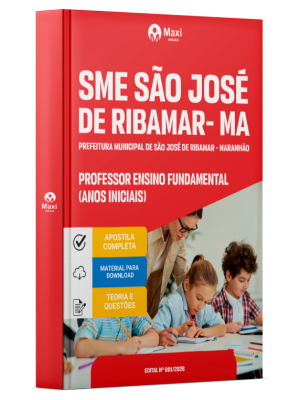 Apostila Prefeitura de São José de Ribamar-MA 2026 em PDF - Professor Ensino Fundamental Anos Iniciais