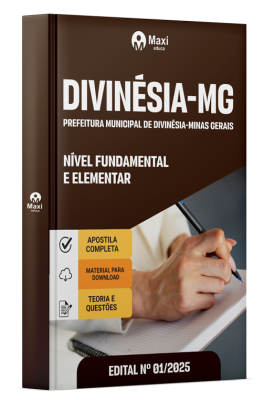 Apostila Prefeitura de Divinésia - MG - 2025 - Nível Fundamental e Elementar - Comum aos cargos