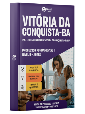 Apostila Prefeitura de Vitória da Conquista - BA 2026 - Professor Fundamental II Nível II - Artes