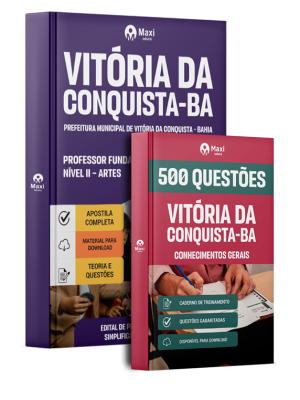 Combo Prefeitura de Vitória da Conquista - BA 2026 - Professor Fundamental II Nível II - Artes