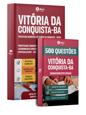 Combo Prefeitura de Vitória da Conquista - BA 2026 - Professor Fundamental II Nível II - Atendimento Educacional Especializado - AEE