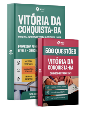 Combo Prefeitura de Vitória da Conquista - BA 2026 - Professor Fundamental II Nível II - Ciências
