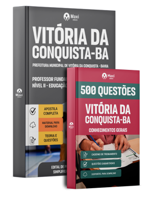 Combo Prefeitura de Vitória da Conquista - BA 2026 - Professor Fundamental II Nível II - Educação Física