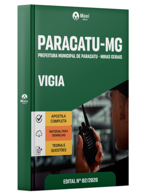 Apostila Prefeitura de Paracatu em PDF - MG 2026 - Vigia