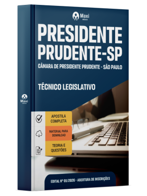 Apostila Câmara de Presidente Prudente-SP 2026 - Técnico Legislativo