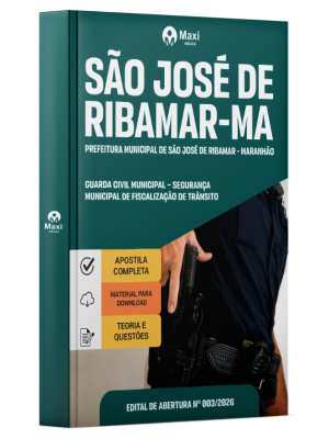 Apostila Prefeitura de São José de Ribamar-MA 2026 em PDF - Guarda Civil Municipal - Segurança Municipal De Fiscalização De Trânsito