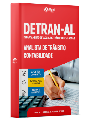 Apostila DETRAN-AL 2026 em PDF - Analista de Trânsito - Contabilidade