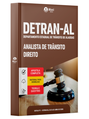 Apostila DETRAN-AL 2026 em PDF - Analista de Trânsito - Direito