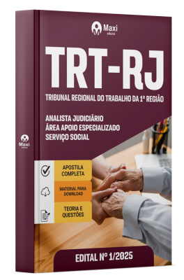 Apostila TRT RJ 2025 - Analista Judiciário - Área Apoio Especializado - Serviço Social