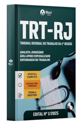 Apostila TRT RJ 2025 - Analista Judiciário - Área Apoio Especializado - Enfermagem do Trabalho