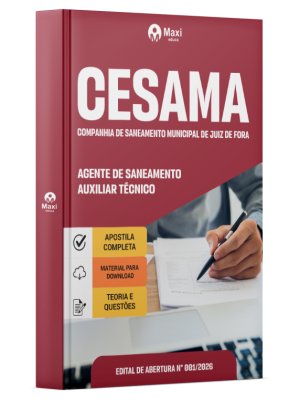 Apostila CESAMA de Juiz de Fora-MG 2026 - Agente de Saneamento - Auxiliar Técnico