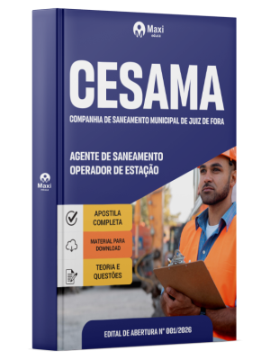 Apostila CESAMA de Juiz de Fora-MG 2026 - Agente de Saneamento - Operador de Estação