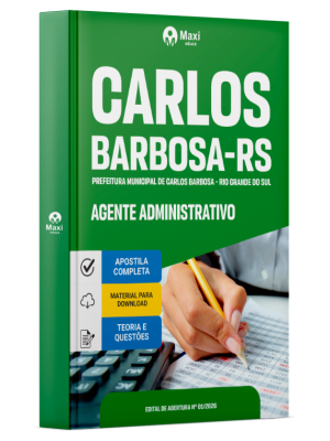 Apostila Prefeitura de Carlos Barbosa-RS 2026 - Agente Administrativo