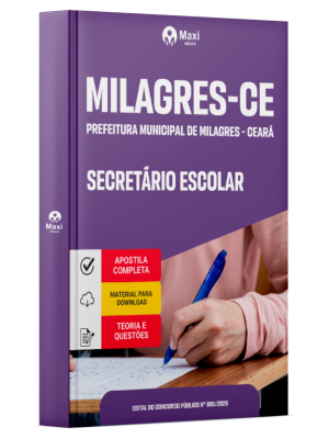 Apostila Prefeitura de Milagres-CE 2026 - Secretário Escolar