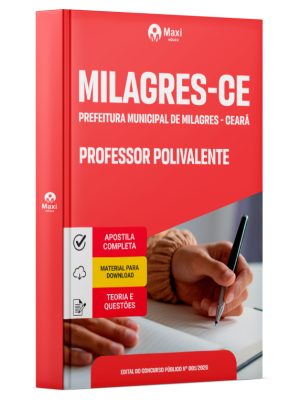 Apostila Prefeitura de Milagres-CE 2026 - Professor Polivalente