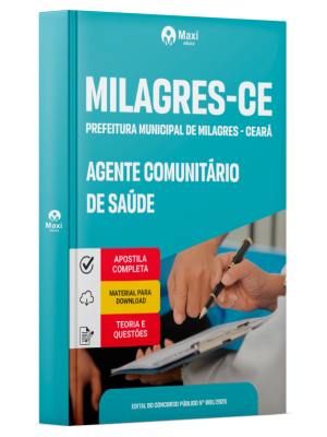 Apostila Prefeitura de Milagres-CE 2026 - Agente Comunitário de Saúde