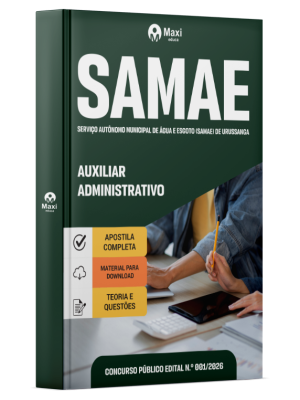Apostila SAMAE de Urussanga-SC 2026 - Auxiliar Administrativo
