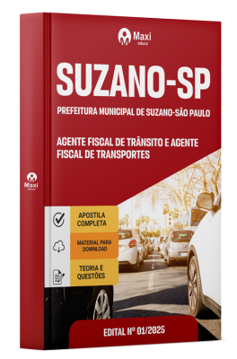 Apostila Prefeitura de Suzano - SP 2026 - Agente Fiscal De Trânsito e Agente Fiscal De Transportes