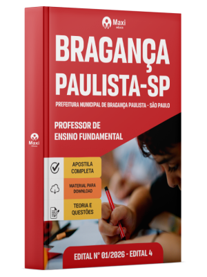 Apostila Prefeitura de Bragança Paulista - SP 2026 - Professor de Ensino Fundamental