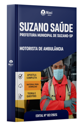 Apostila Suzano Saúde-SP 2026 - Motorista de Ambulância