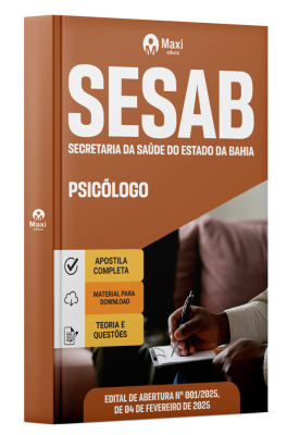 Apostila SESAB-BA 2025 - Psicólogo