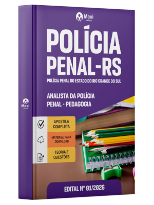 Apostila Polícia Penal-RS 2026 - Analista da Polícia Penal - Pedagogia