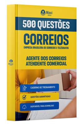 Caderno de Questões Preratório -  CORREIOS 2025 - Agente de Correios - Atendente Comercial
