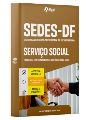 Apostila SEDES-DF 2026 em PDF - Especialista em Desenvolvimento e Assistência Social (EDAS) - Serviço Social