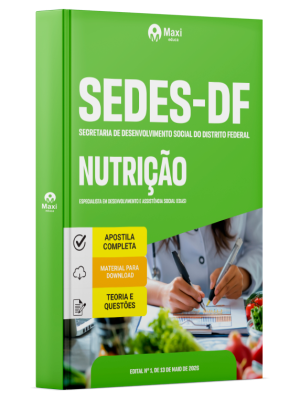 Apostila SEDES-DF 2026 em PDF - Especialista em Desenvolvimento e Assistência Social (EDAS) - Nutrição