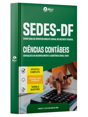 Apostila SEDES-DF 2026 - Especialista em Desenvolvimento e Assistência Social (EDAS) - Ciências Contábeis