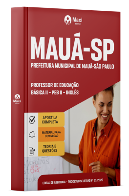 Apostila Prefeitura de Mauá-SP 2025 - Professor De Educação Básica II – PEB II – Inglês