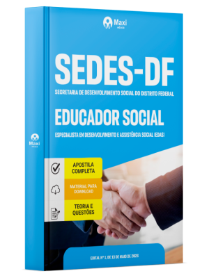 Apostila SEDES-DF 2026 em PDF - Especialista em Desenvolvimento e Assistência Social (EDAS) - Educador Social