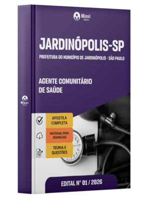 Apostila Prefeitura de Jardinópolis-SP 2026 - Agente Comunitário de Saúde