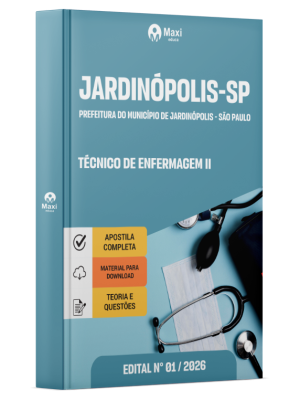 Apostila Prefeitura de Jardinópolis-SP 2026 - Técnico de Enfermagem II