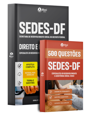 Combo SEDES-DF 2026 - Especialista em Desenvolvimento e Assistência Social (EDAS) - Direito e Legislação