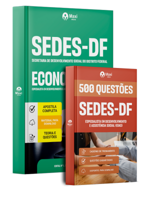Combo SEDES-DF 2026 - Especialista em Desenvolvimento e Assistência Social (EDAS) - Economia