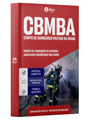 Apostila CBM-BA 2026 - Curso de Formação de Oficiais Auxiliares Bombeiros Militares