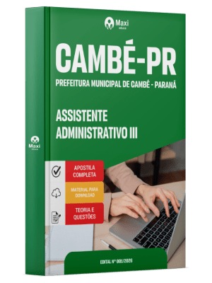 Apostila Prefeitura de Cambé - PR 2026 - Assistente Administrativo III