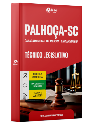 Apostila Câmara de Palhoça-SC 2026 - Técnico Legislativo