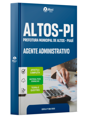 Apostila Prefeitura de Altos-PI 2026 - Agente Administrativo