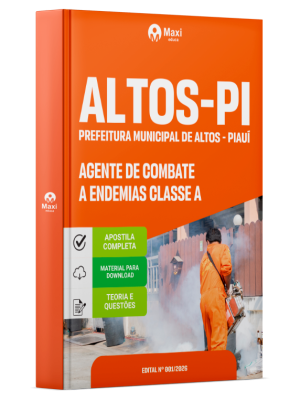 Apostila Prefeitura de Altos-PI 2026 - Agente de Combate a Endemias Classe A