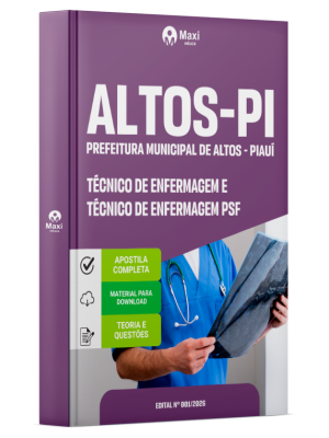 Apostila Prefeitura de Altos-PI 2026 - Técnico de Enfermagem e Técnico de Enfermagem PSF